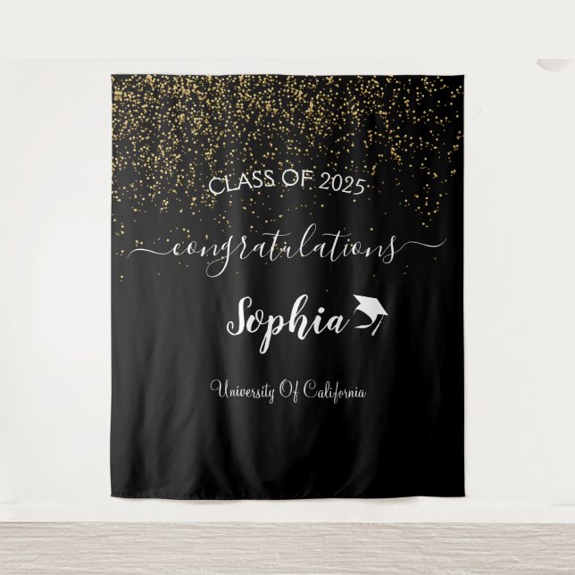 Tenture Toile de fond de fête de remise de diplômes de scé (Devant)