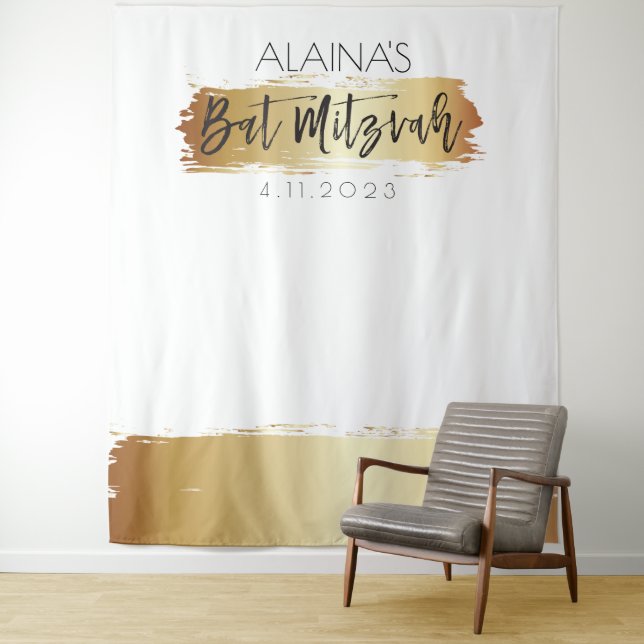 Tenture Toile de fond de fête pour photomaton de Bat Mitzv (En situation)