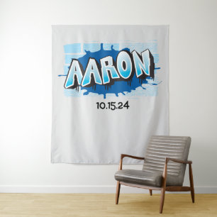 Tenture Toile de fond de photo avec votre nom graffiti Aar