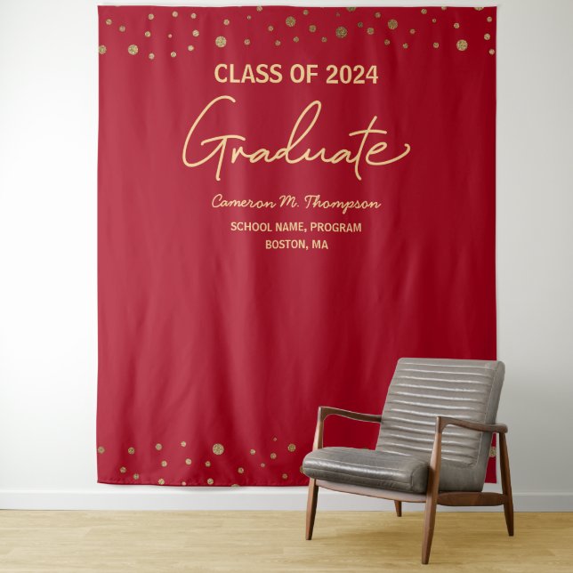 Tenture Toile de fond de remise de diplôme de la promotion (En situation)