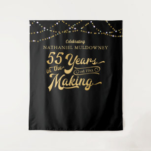 Tenture Toile de fond photo "Or noir" pour 55e anniversair