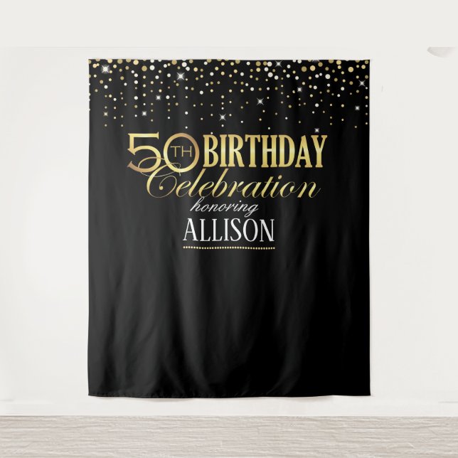 Tenture toile de fond pour célébration d'anniversaire 50 a (Devant)