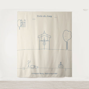 Tenture Toile de Jouy Pastorale