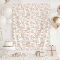 Toile de Jouy Safari animaux Boho baby shower