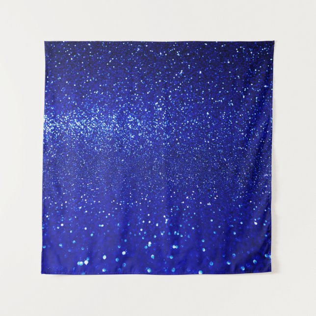 Tenture Toile de Parties scintillant bleu chatoyant (Devant)