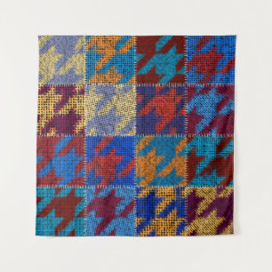 Tenture Toile de Patchwork : imitation motif vintage.