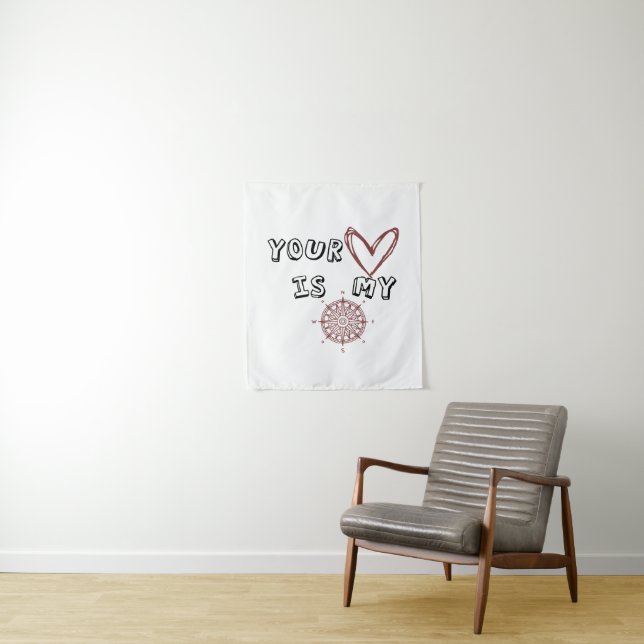 Tenture Ton coeur est mon boussole (En situation)