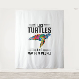 Tenture Tortue de mer J'aime les tortues