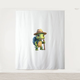 Tenture Tortue Drôle Graphique de Randonnée Camping Amateu
