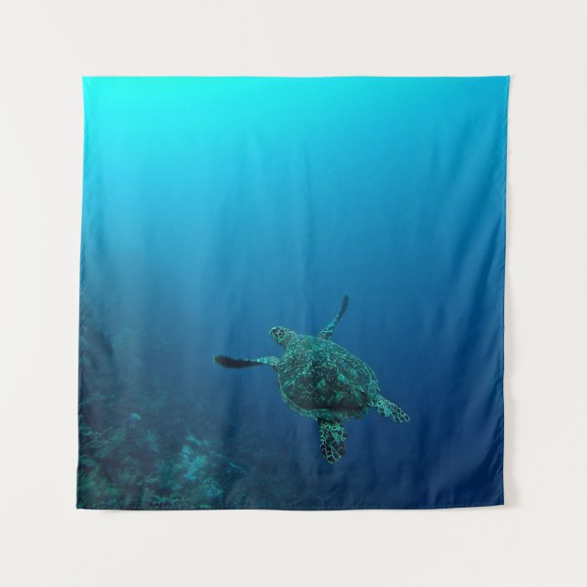 TENTURE TORTUE MARINE DANS L'EAU (Devant)