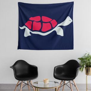 Tenture Tortue rouge