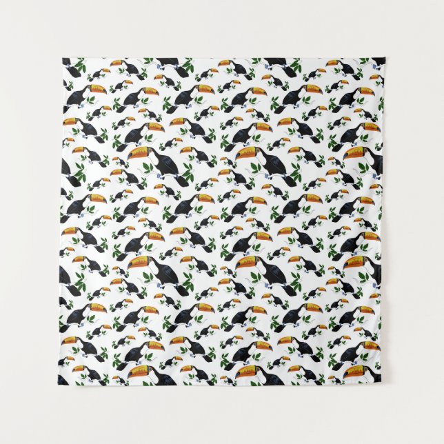Tenture Toucans Tropicaux - Jungle Ludique (Devant)