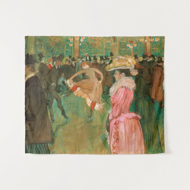 Tenture Toulouse-Lautrec - Au Rouge, La Danse (Devant (Horizontal))