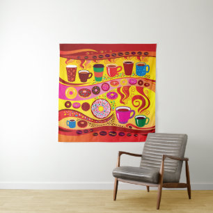 Tenture Tourbillon de café et montée de sucre