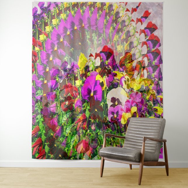 Tenture Tourbillon de Pansies...... (En situation)