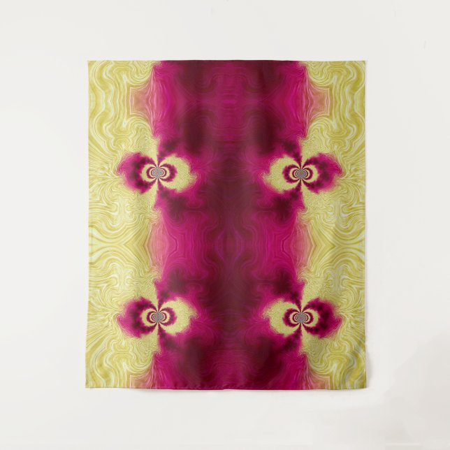 Tenture tourbillon polaire jaune et violet (Devant)