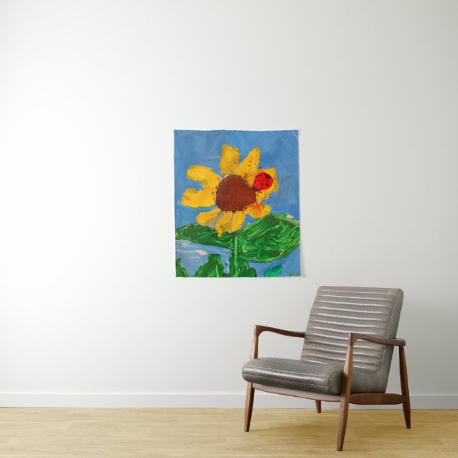 Tenture Tournesol "Art by Kids" (En situation)