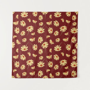 Tenture Tournesol d'automne : Maroon Design sans fil