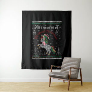 Tenture Tout Ce Dont J'Ai Besoin, C'Est Un Noël Magique, U