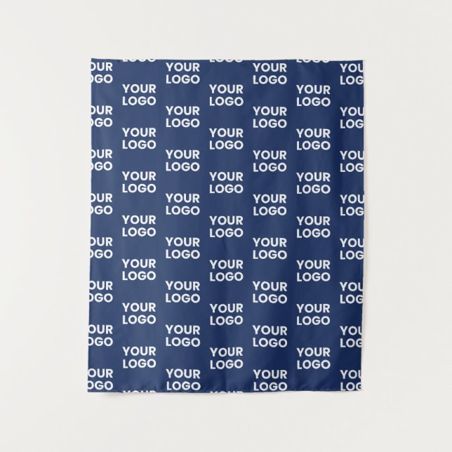 Tenture Toute image ou logo d'entreprise modifiable bleu m (Devant)