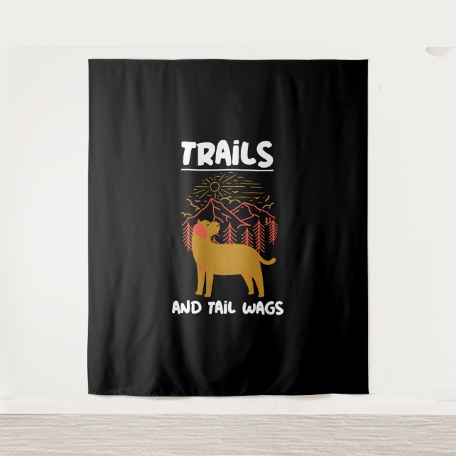 Tenture Trails et queue Wags Labrador Retriever (Devant)
