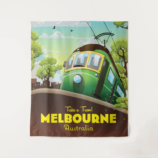 Tenture Tramway de Melbourne Australie (Devant)