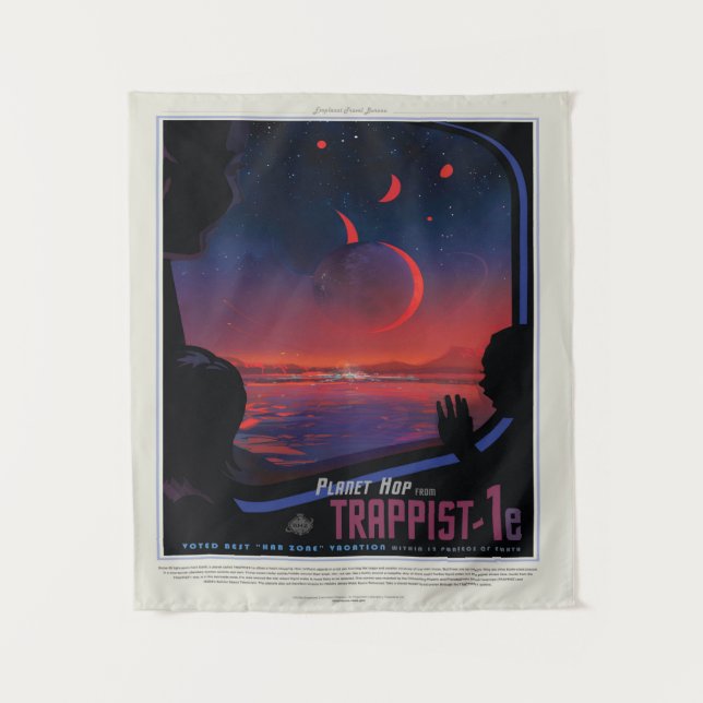 Tenture TRAPPIST-1e Petite (Devant)