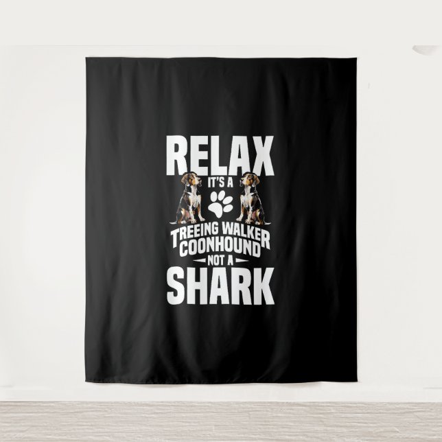 Tenture Treeing Walker Coonhound Propriétaire Puppy Relax  (Devant)