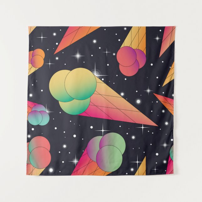 Tenture Trendy ice cream seamless pattern. Ice cream cones (Devant)