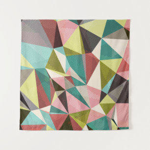Tenture Triangles Colorés, Formes géométriques Abstraites.