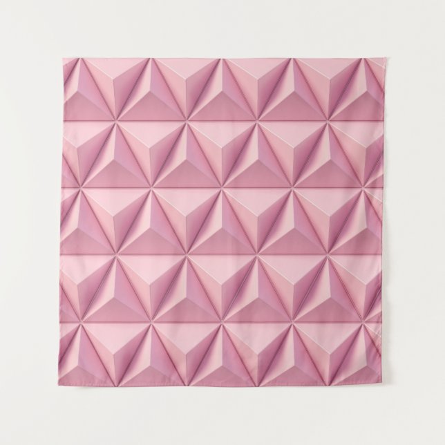 Tenture Triangles géométriques 3D : arrière - plan minimal (Devant)
