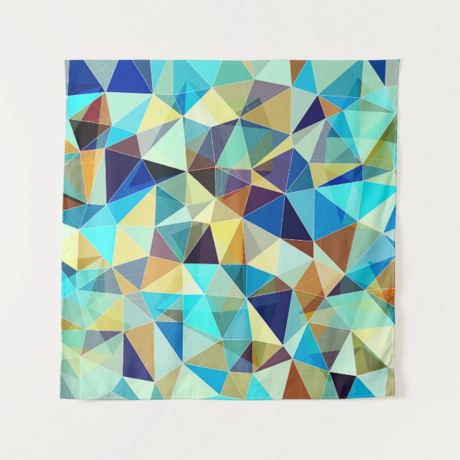 Tenture Triangles géométriques : Motif Abstrait coloré (Devant)