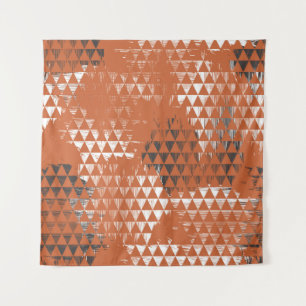 Tenture Triangles sans joint : Arrière - plan orange