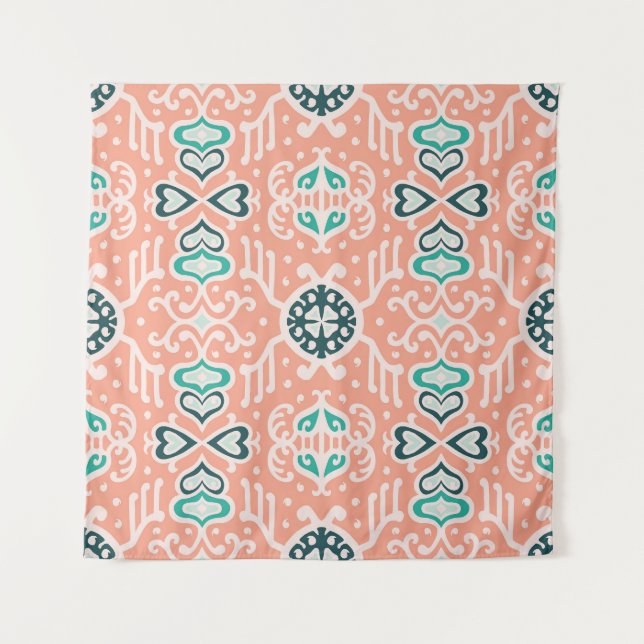 Tenture Tribal African, Seamless Aztec Motif. (Devant)