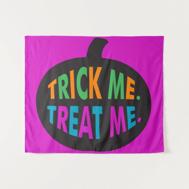 Tenture Trick Me Traite, Halloween Multi-Couleur (Devant (Horizontal))