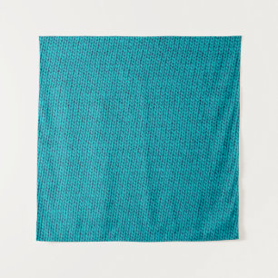 Tenture Tricot bleu Laine Texture Closeup