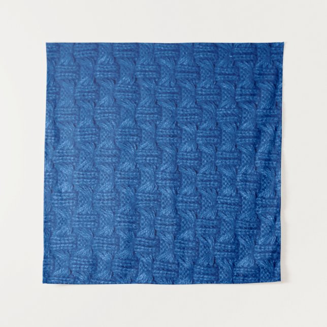 Tenture Tricot de texture. Bleu pullover. ma tissu motif (Devant)