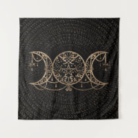 Triple Moon - Triple Goddess Gold and black