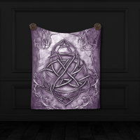 Triquetra Trinity Knot Lavender Purple Faux Métal