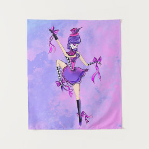 Tenture Trixie le clown - Nuages roses