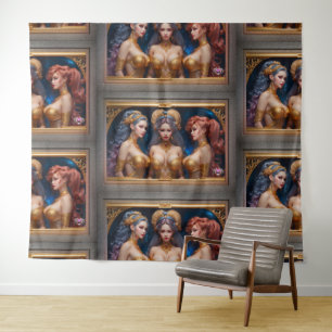 Tenture Trois grâces de la mythologie grecque par Xzendor7