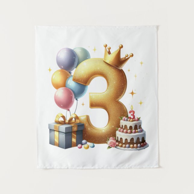 Tenture Troisième anniversaire doré (Devant)