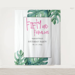 Tenture Tropical 50th Birthday Party Arrière - plan