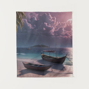 Tenture Tropical beach at Sunset