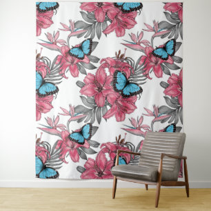 Tenture Tropical bouquet