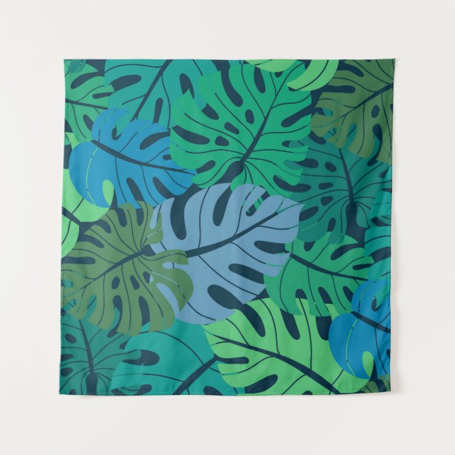 Tenture Tropical Jungle Palm Motif sans couture (Devant)