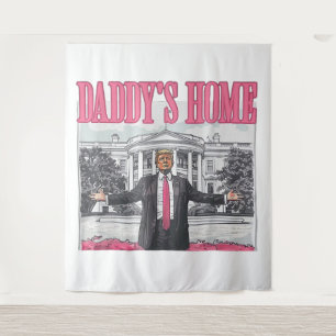 Tenture Trump 2024 Election Daddy's Home Pink