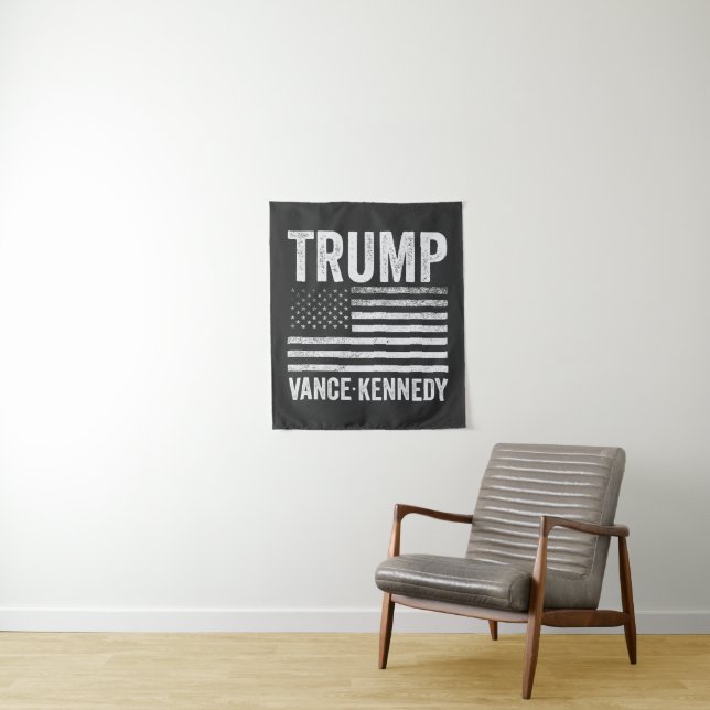 Tenture Trump Vance Kennedy Election 2024 - Drapeau améric (En situation)
