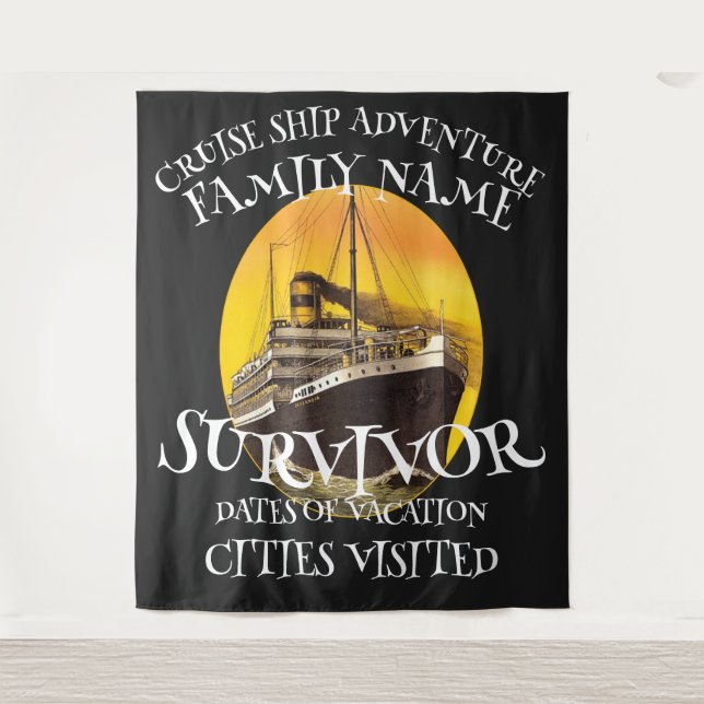 Tenture Tshirt de fête d'anniversaire de famille 2024 Réun (Devant)