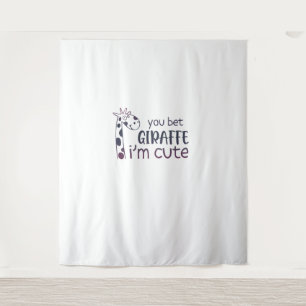 Tenture Tu paries Giraffe Je suis mignonne